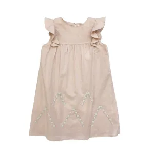 Girls Farah Embroidered Dress - Blush