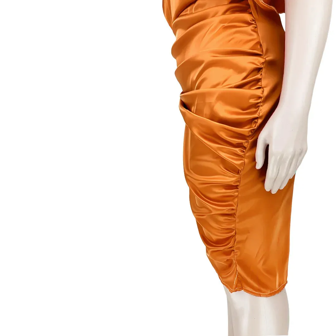 Plus Size Glossy Zipper Dress (3 Colors)
